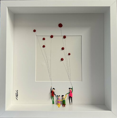 Action.Freedom. Love ❤️ PP di Eka Peradze, Pittura in vendita su Singulart