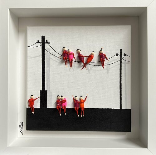 Action.Freedom. Love ❤️ UQT di Eka Peradze, Pittura in vendita su Singulart