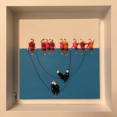 Action.Freedom. Love ❤️ PT di Eka Peradze, Pittura in vendita su Singulart