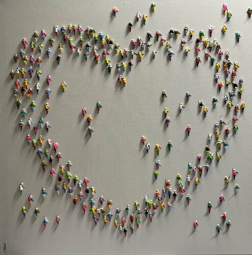 Action.Freedom. Love ❤️ OER par Eka Peradze, Peinture en vente sur Singulart