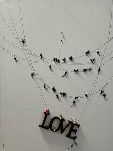 Action.Freedom. Love ❤️ UU par Eka Peradze, Peinture en vente sur Singulart