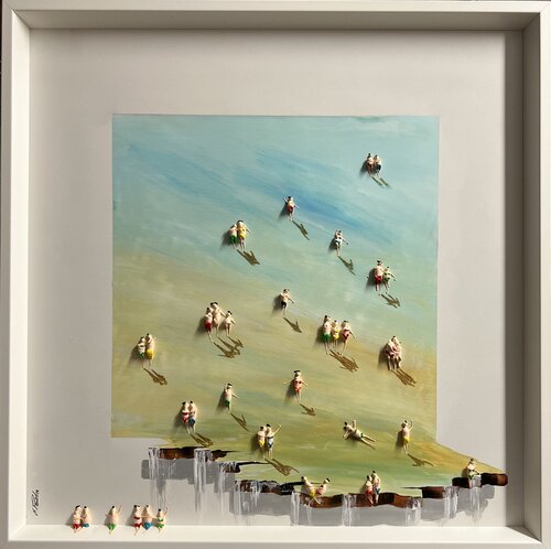 Day on the beach I♥️ par Eka Peradze, Peinture en vente sur Singulart