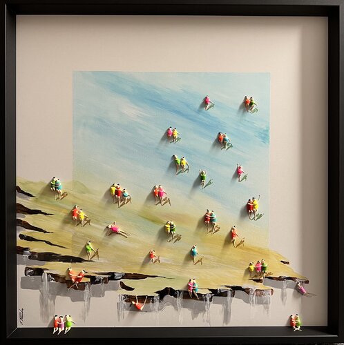 Day on the beach I♥️♥️ par Eka Peradze, Peinture en vente sur Singulart