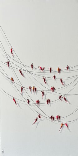 Action.Freedom. Love ❤️ Eka♥️🌹 par Eka Peradze, Peinture en vente sur Singulart