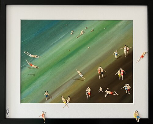 Day on the beach II♥️ par Eka Peradze, Peinture en vente sur Singulart