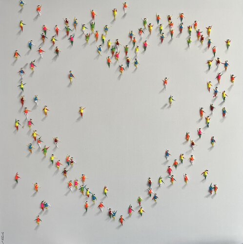 Action.Freedom. Love ❤️ Eka🌹🌹 par Eka Peradze, Peinture en vente sur Singulart