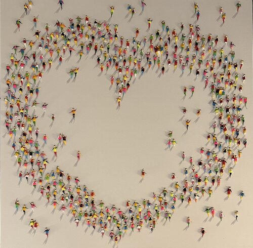 Action.Freedom. Love ❤️ Eka🌹🌹Eka par Eka Peradze, Peinture en vente sur Singulart