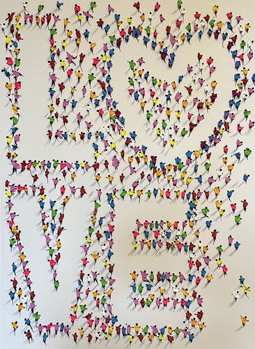 Action.Freedom. Love ❤️.♥️Ek par Eka Peradze, Peinture en vente sur Singulart