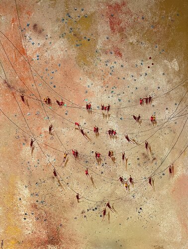 Action.Freedom. Love ❤️.♥️Ek par Eka Peradze, Peinture en vente sur Singulart