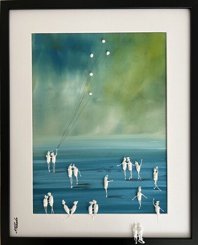 Day on the beach I par Eka Peradze, Peinture en vente sur Singulart