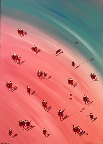 Action.Freedom. Love ❤️ Eka par Eka Peradze, Peinture en vente sur Singulart