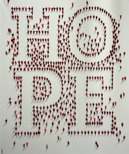 Action.Freedom. Hope ❤️.♥️Ek par Eka Peradze, Peinture en vente sur Singulart