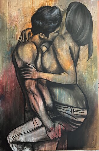 Action. Love-17x♥️♥️♥️ van Eka Peradze, Schilderij te koop op Singulart