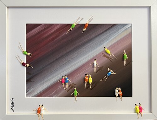 Action.Day on the beach ♥️ de Eka Peradze, Pintura a la venta en Singulart