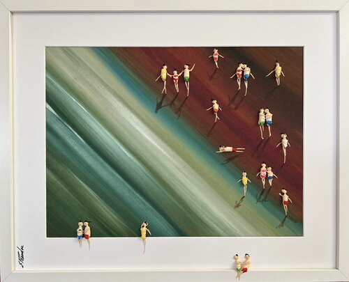 Action.Day on the beach ♥️ de Eka Peradze, Pintura a la venta en Singulart