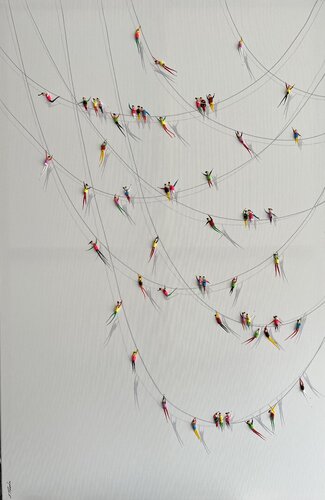 ♥️Action-Freiheit -12♥️Eka par Eka Peradze, Peinture en vente sur Singulart