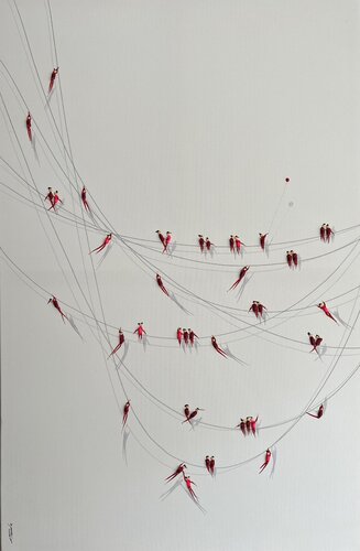 ♥️Action-Freiheit -12♥️Eka par Eka Peradze, Peinture en vente sur Singulart