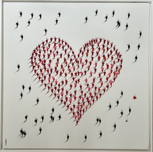 Action.Freedom. Love.L.♥️only 2 days par Eka Peradze, Peinture en vente sur Singulart