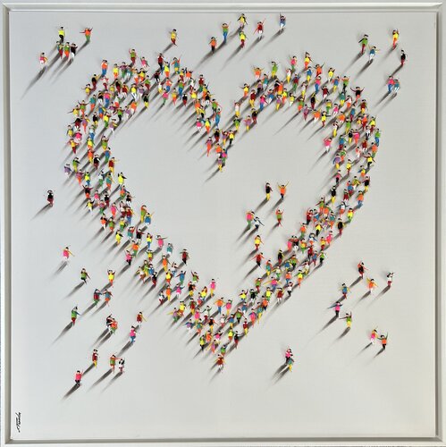 Action.Freedom. Love ❤️.♥️Ek di Eka Peradze, Pittura in vendita su Singulart
