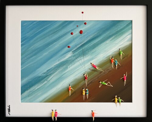 Summer SALE  DISCOUNT .Day on the beach di Eka Peradze, Pittura in vendita su Singulart