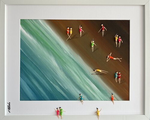 Summer SALE  DISCOUNT .Day on the beach di Eka Peradze, Pittura in vendita su Singulart