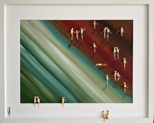 Summer SALE  DISCOUNT .Day on the beach di Eka Peradze, Pittura in vendita su Singulart
