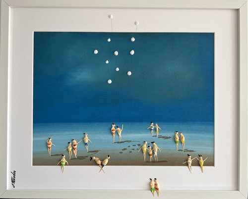 Summer SALE  DISCOUNT .Day on the beach di Eka Peradze, Pittura in vendita su Singulart