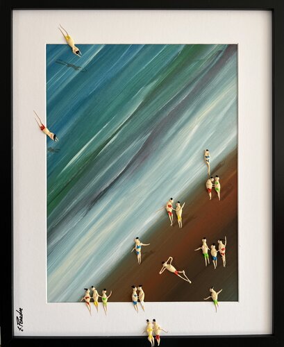 Summer SALE  DISCOUNT .Day on the beach di Eka Peradze, Pittura in vendita su Singulart