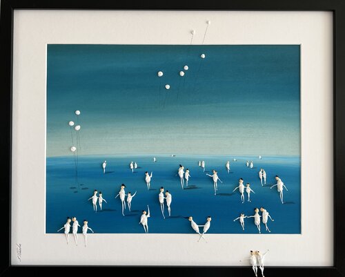 Summer SALE  DISCOUNT .Day on the beach di Eka Peradze, Pittura in vendita su Singulart