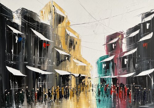 Summer SALE DISCOUNT .In the city di Eka Peradze, Pittura in vendita su Singulart