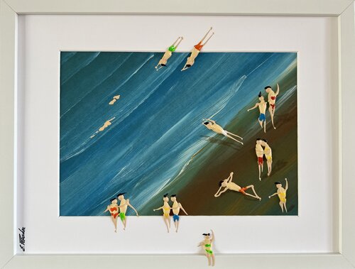 Summer SALE  DISCOUNT .Day on the beach van Eka Peradze, Schilderij te koop op Singulart