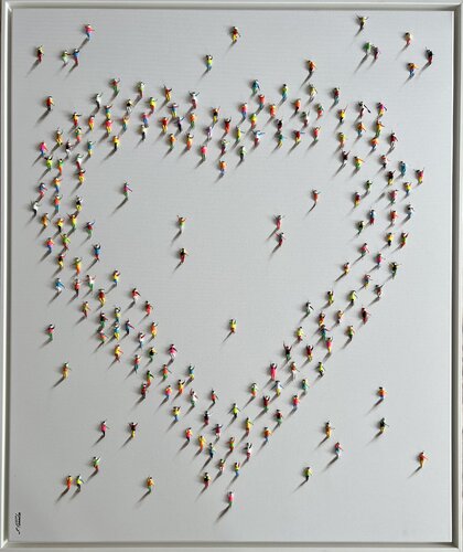 Action.Freedom. Love ❤️.♥️Ek par Eka Peradze, Peinture en vente sur Singulart