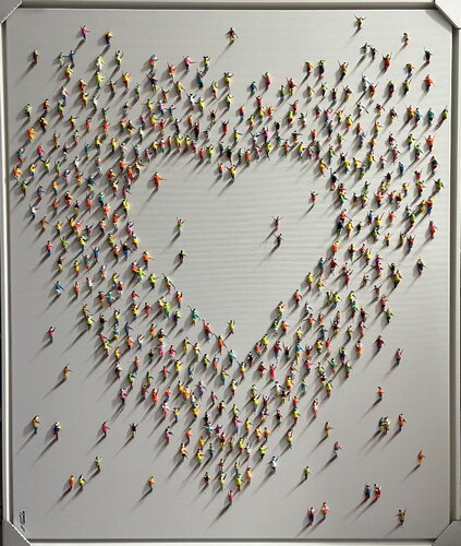 Action.Freedom. Love ❤️.♥️Ek par Eka Peradze, Peinture en vente sur Singulart