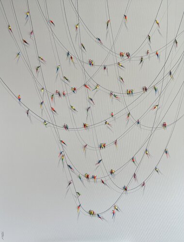 Action.Freedom. Love ❤️.♥️Ek van Eka Peradze, Schilderij te koop op Singulart