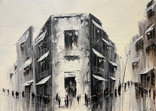 In the city. Eka Peradze di Eka Peradze, Pittura in vendita su Singulart
