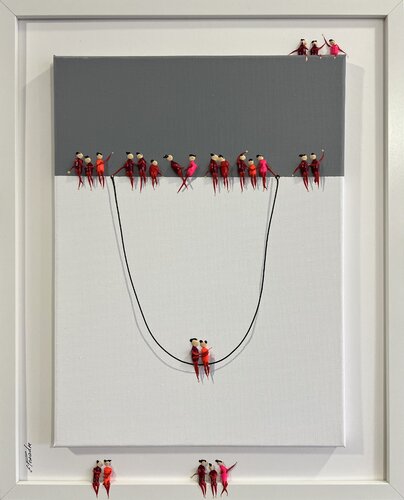 Action.Freedom. Love ❤️.♥️Ek par Eka Peradze, Peinture en vente sur Singulart