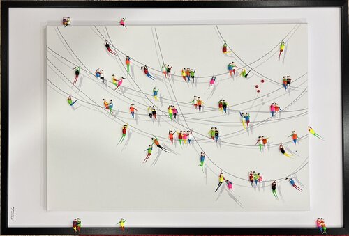 Action.Freedom. Love ❤️.♥️Ek par Eka Peradze, Peinture en vente sur Singulart