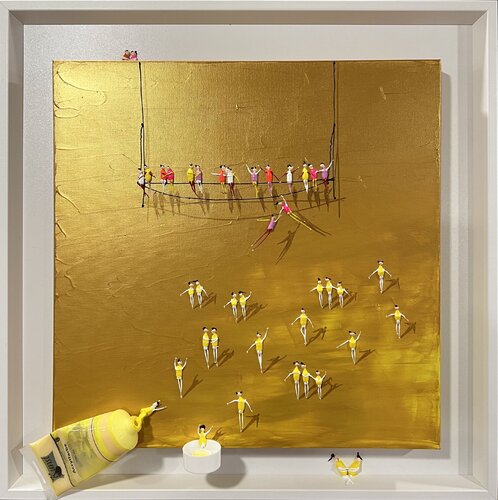 Action.Freedom. Love ❤️.♥️Ek par Eka Peradze, Peinture en vente sur Singulart