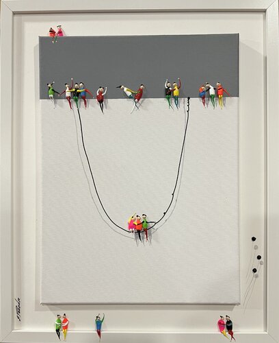 Action.Freedom. Love ❤️.♥️Ek par Eka Peradze, Peinture en vente sur Singulart