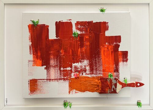 Action.Freedom. Love ❤️.♥️Ek par Eka Peradze, Peinture en vente sur Singulart