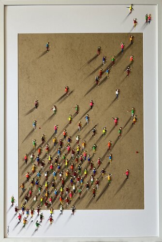 Action.Freedom. Love ❤️.♥️Ek par Eka Peradze, Peinture en vente sur Singulart