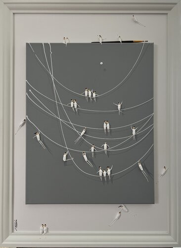 Action.Freedom. Love ❤️.♥️Ek di Eka Peradze, Pittura in vendita su Singulart