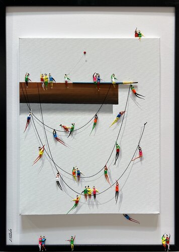 Action.Freedom. Love ❤️.♥️Ek par Eka Peradze, Peinture en vente sur Singulart