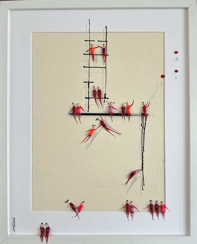 Action.Freedom. Love ❤️.♥️Eka par Eka Peradze, Peinture en vente sur Singulart