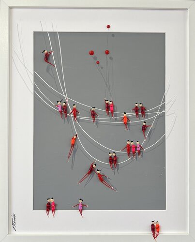Action.Freedom. Love ❤️.♥️Eka par Eka Peradze, Peinture en vente sur Singulart