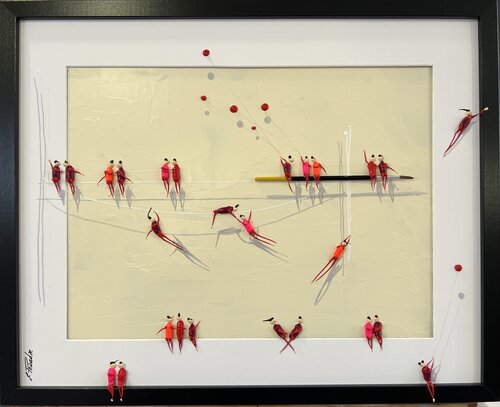 Action.Freedom. Love ❤️.♥️Eka par Eka Peradze, Peinture en vente sur Singulart