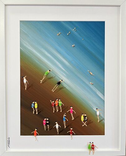 Summer SALE  DISCOUNT .Day on the beach par Eka Peradze, Peinture en vente sur Singulart