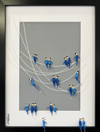 Action.Freedom. Love ❤️.♥️Eka par Eka Peradze, Peinture en vente sur Singulart