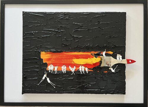 Action.Freedom. Love ❤️.♥️Ek par Eka Peradze, Peinture en vente sur Singulart