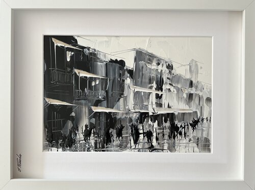 Action.In the city.♥️Love par Eka Peradze, Peinture en vente sur Singulart